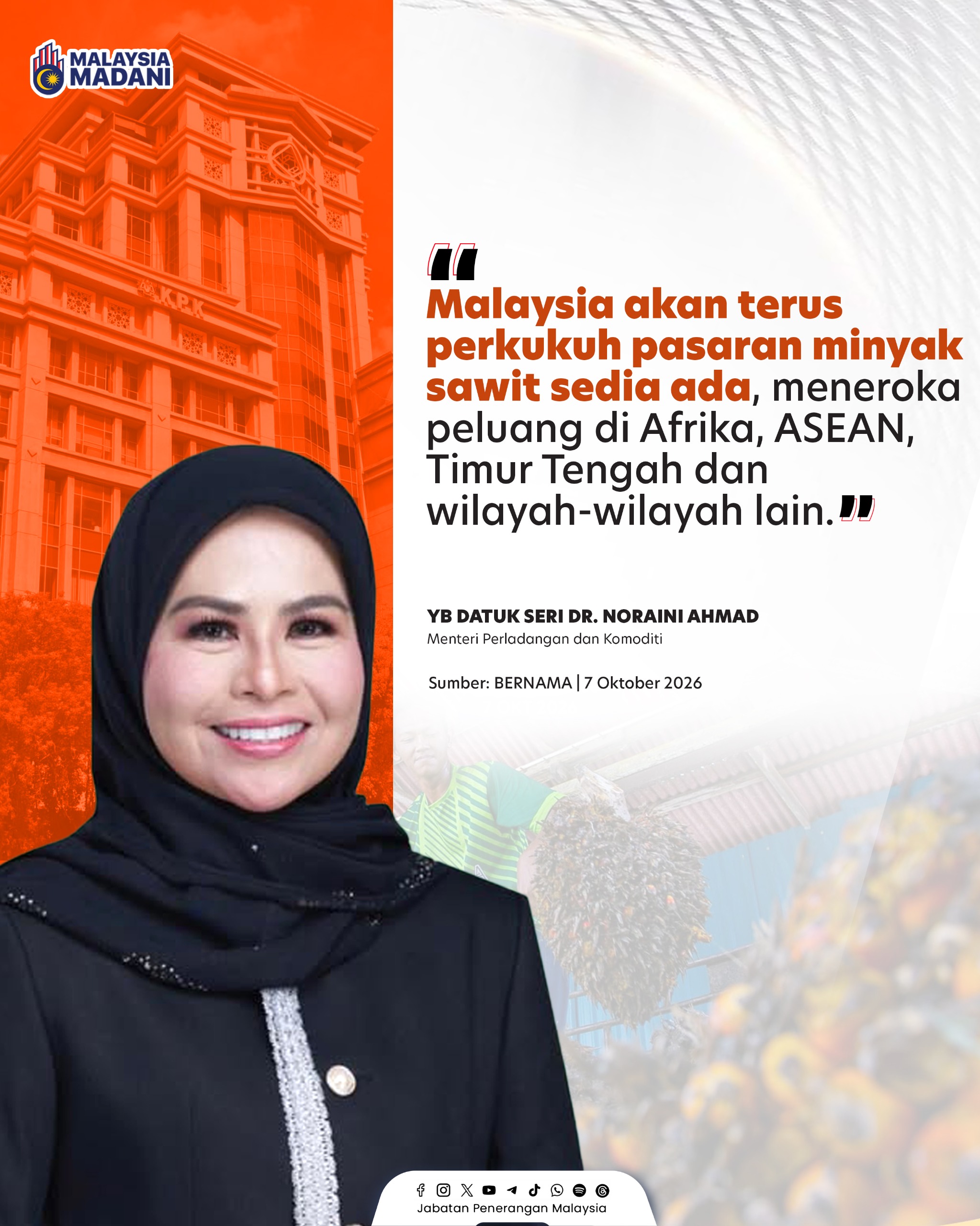 PERKUKUH PASARAN MINYAK SAWIT SEDIA ADA