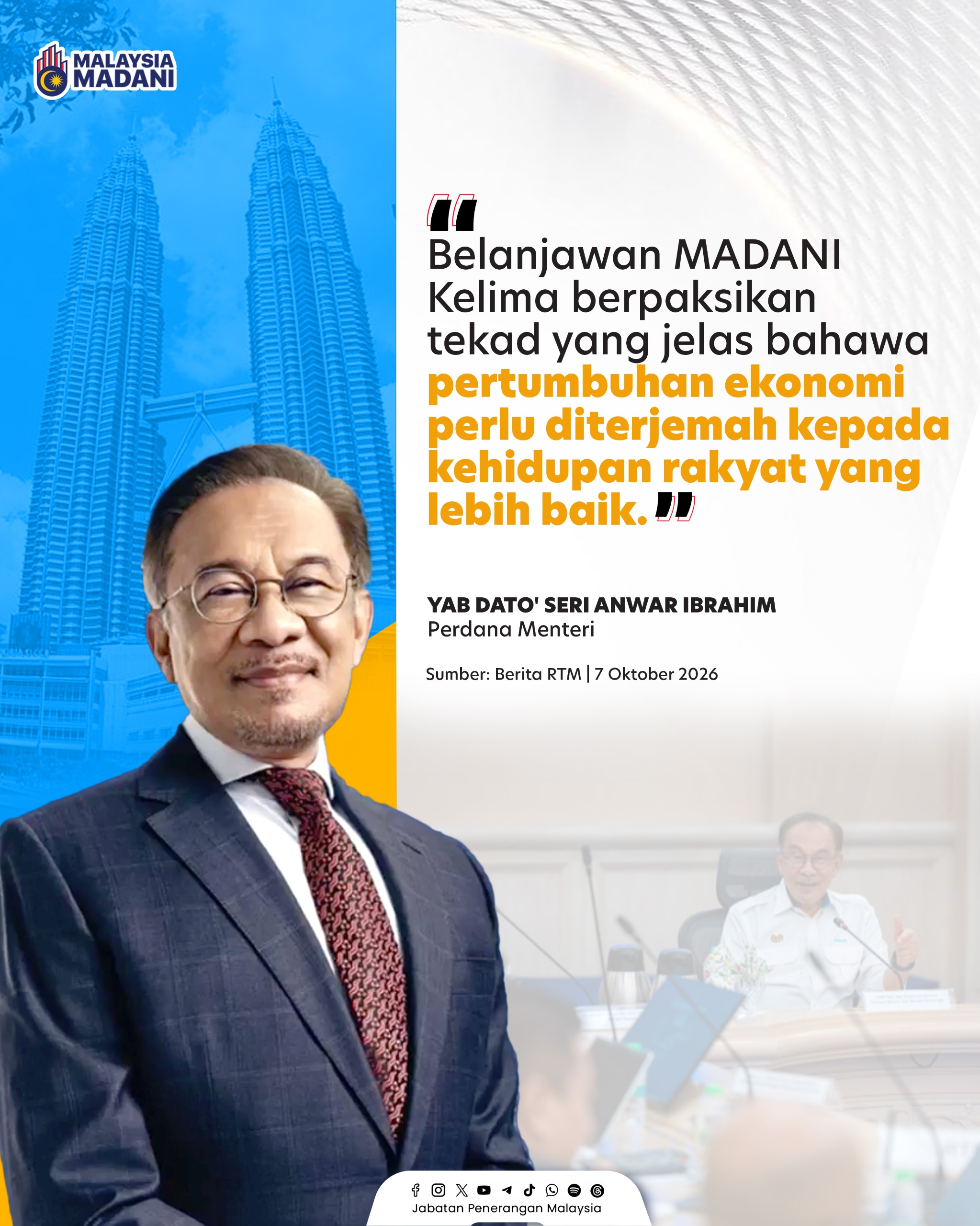 BELANJAWAN MADANI KELIMA BERPAKSIKAN TEKAD YANG JELAS
