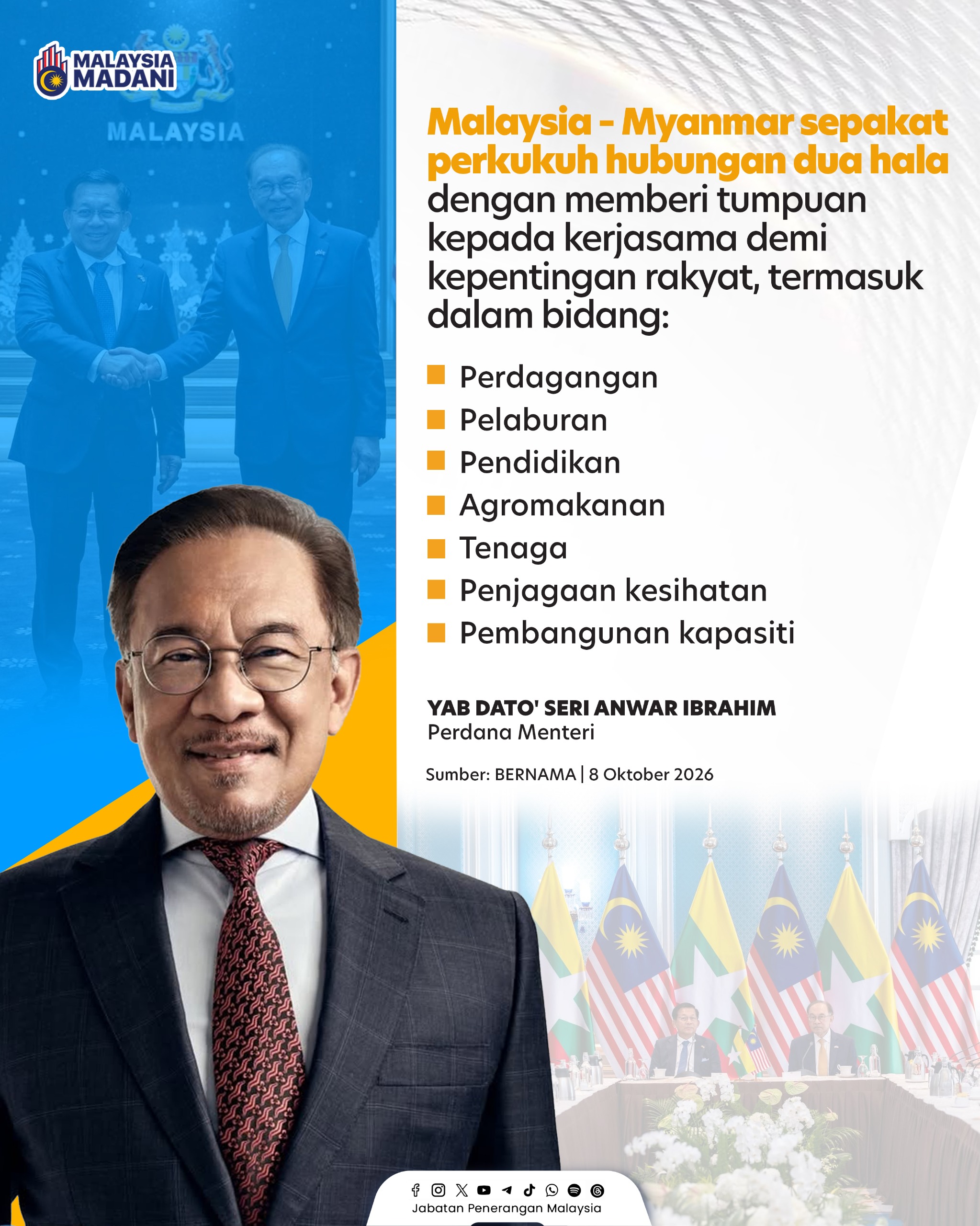MALAYSIA - MYANMAR PERKUKUH HUBUNGAN DUA HALA