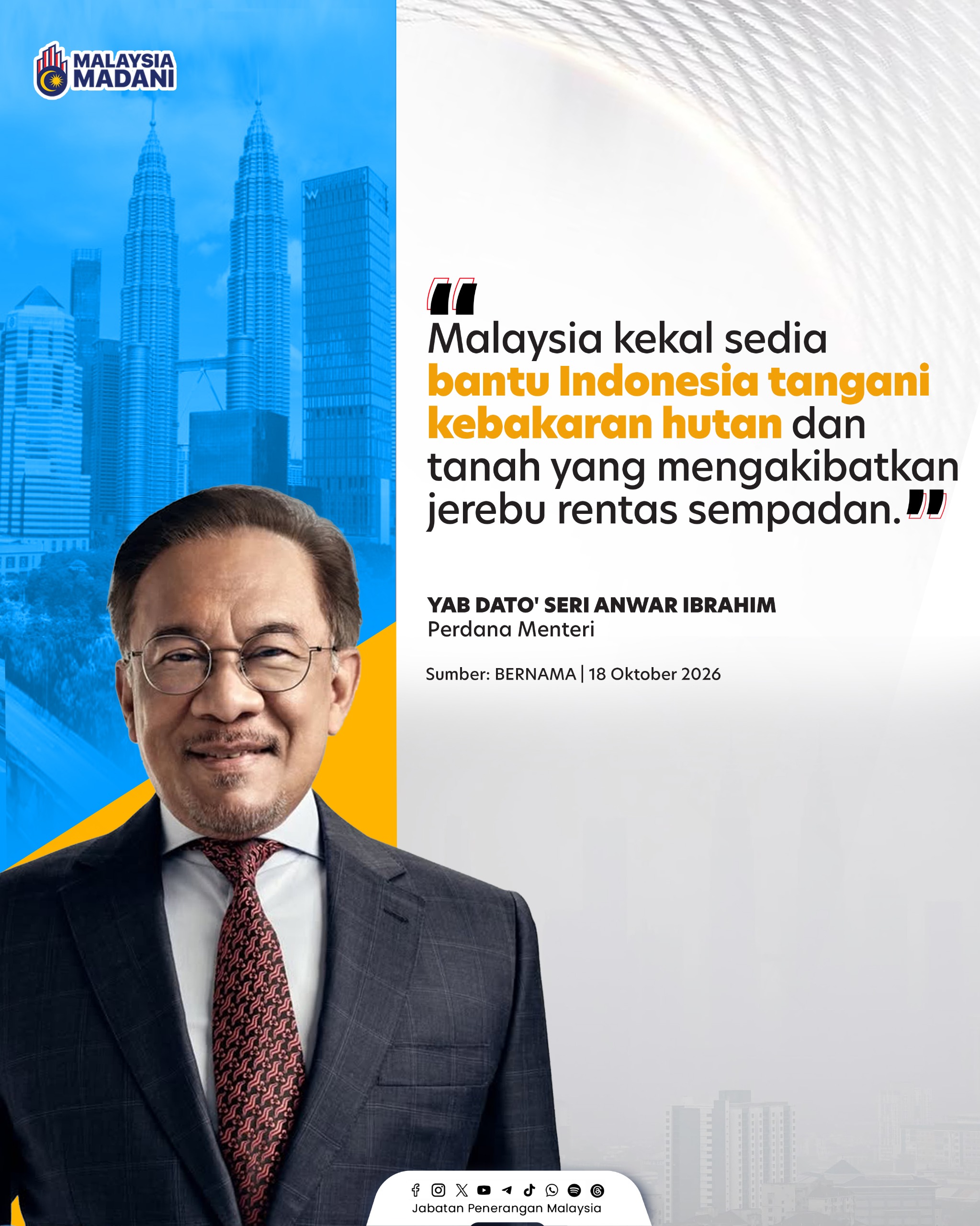 BANTU INDONESIA TANGANI KEBAKARAN HUTAN