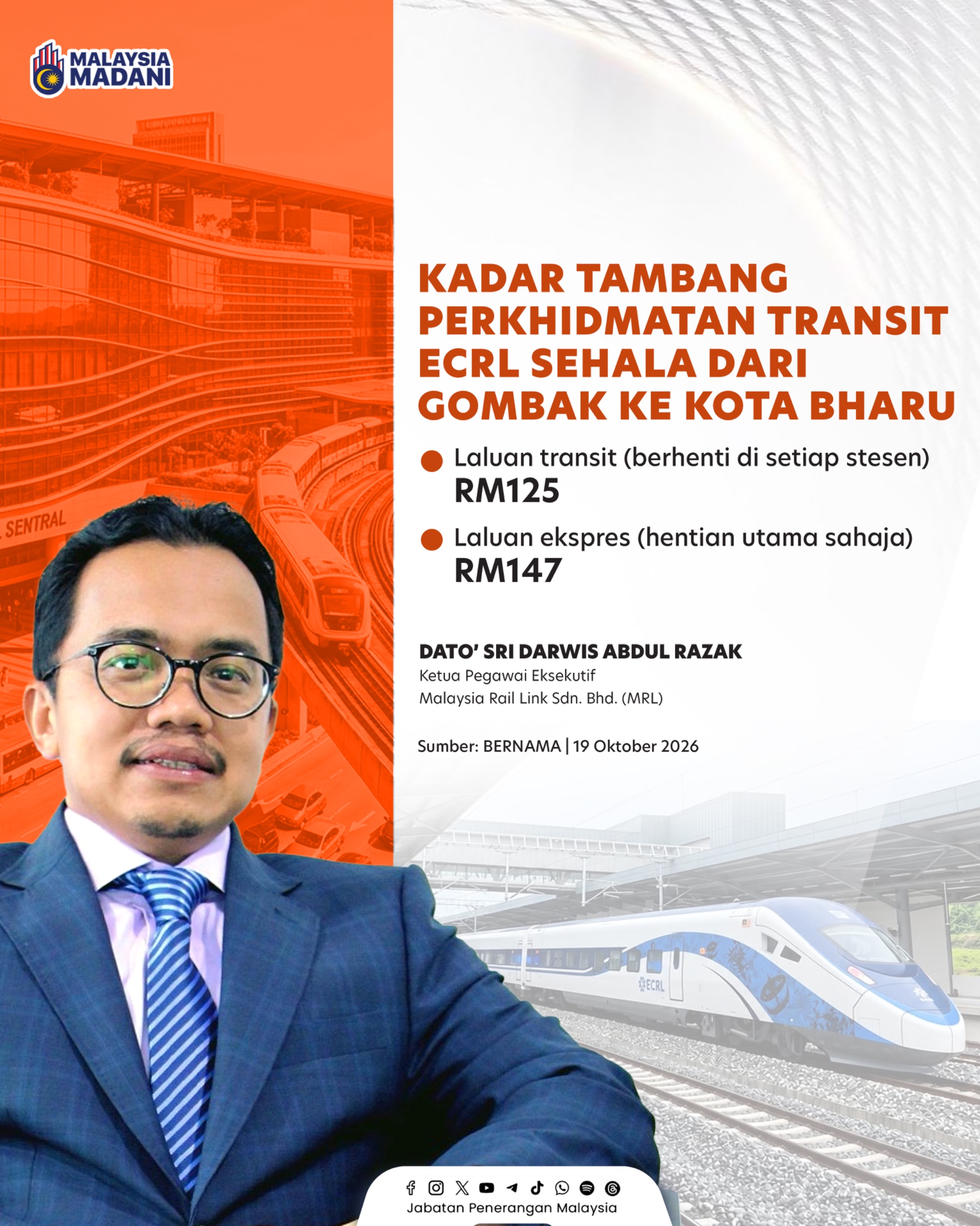 KADAR TAMBANG ECRL SEHALA