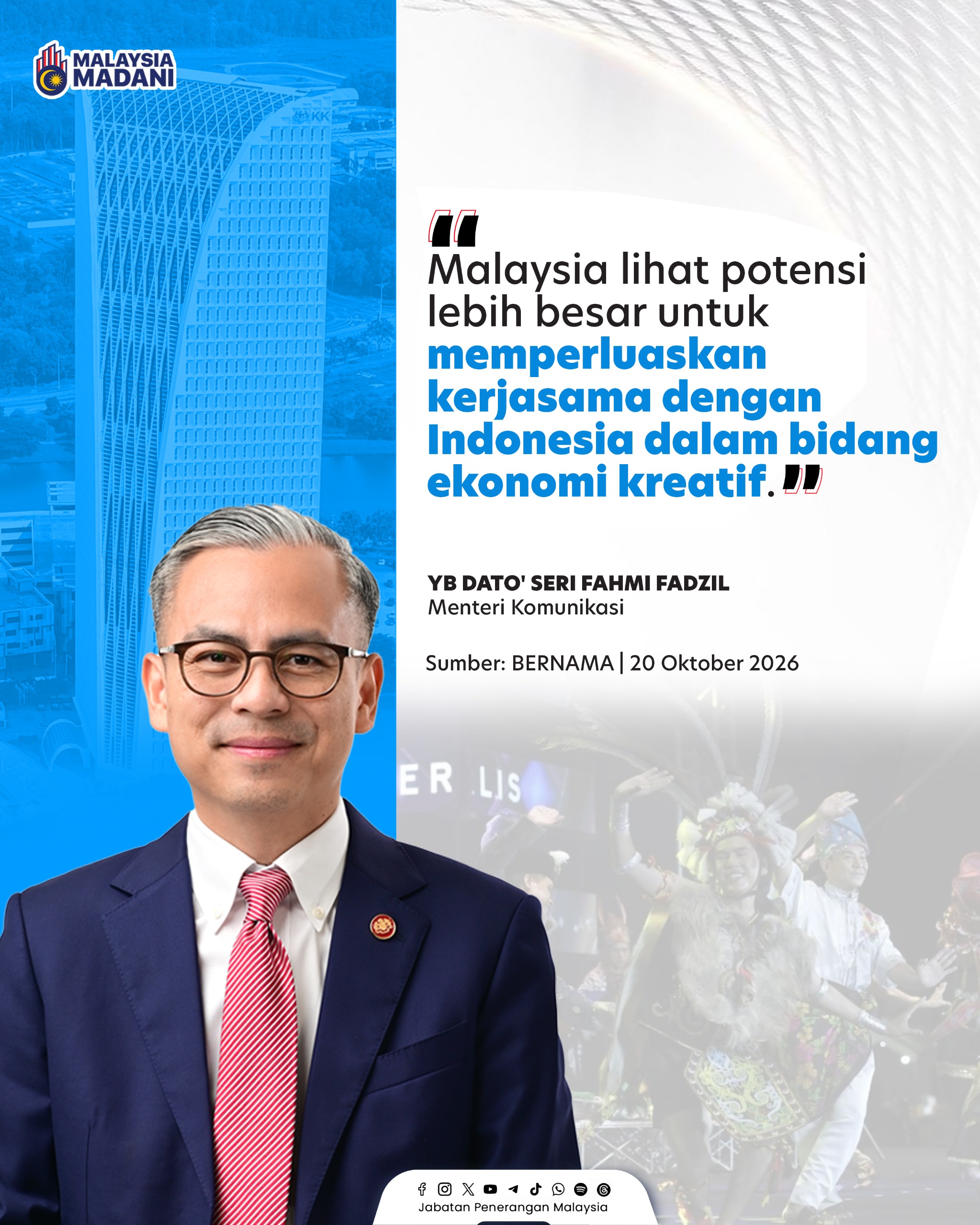 KERJASAMA DENGAN INDONESIA DALAM BIDANG EKONOMI KREATIF