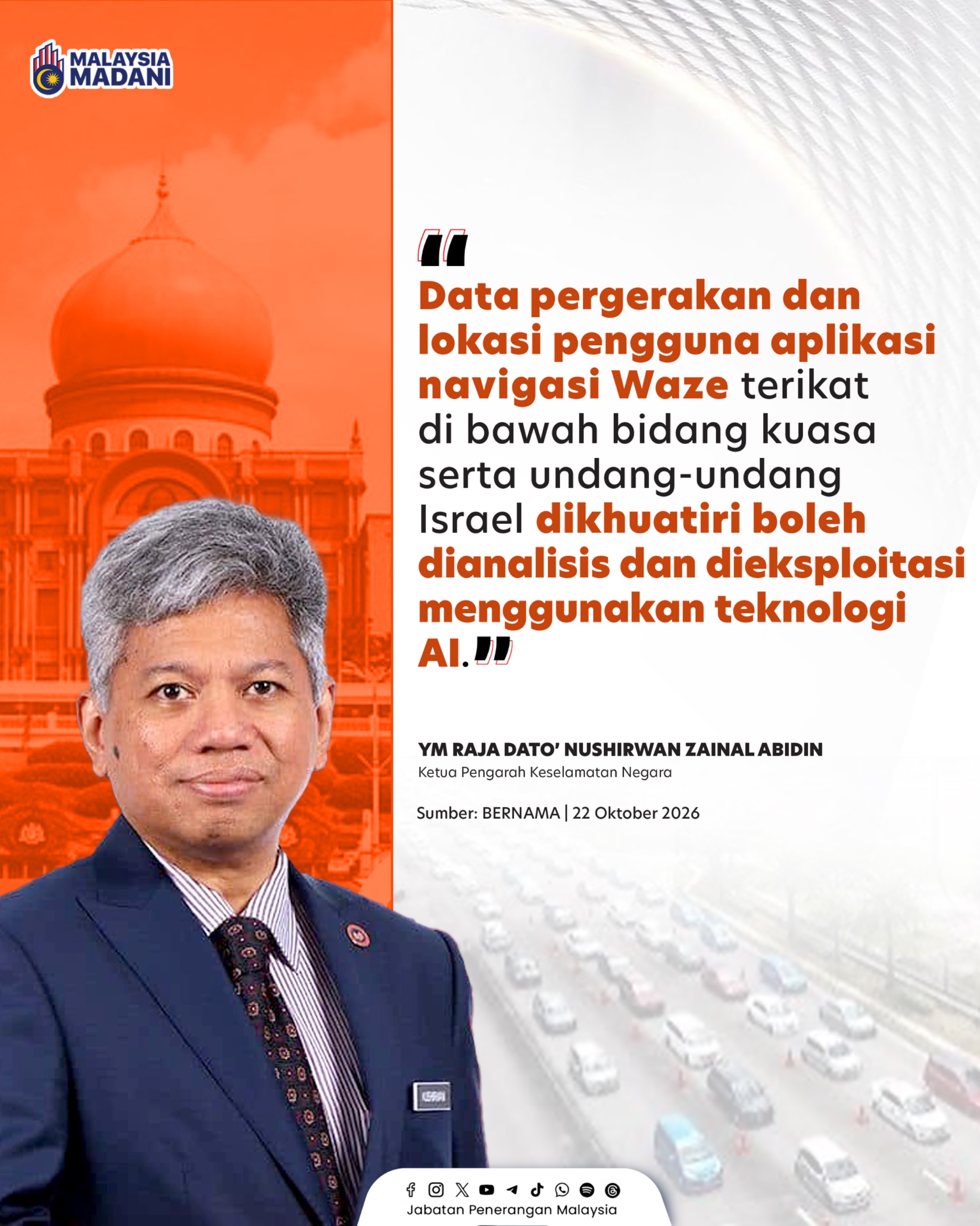 DATA WAZE TERIKAT DI BAWAH BIDANG KUASA ISRAEL