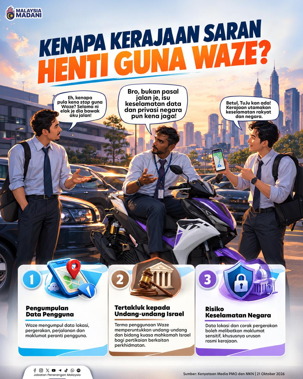 KENAPA KERAJAAN SARAN HENTI GUNA WAZE